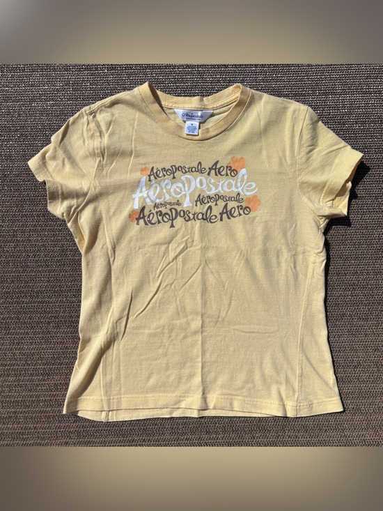 Aeropostale Tops - Y2K 2000s Aeropostale yellow cotton boyfriend t-shirt